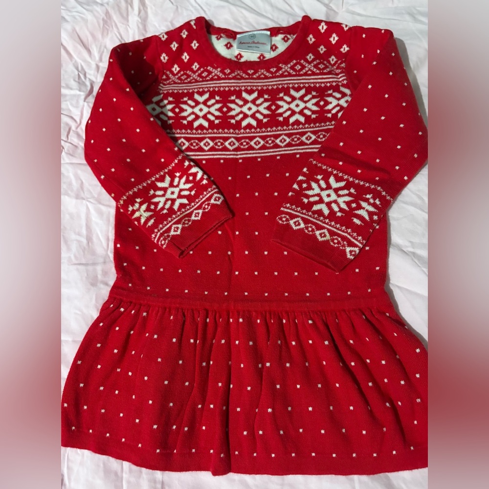 Hanna Andersson Red and White Kids Casual Dress